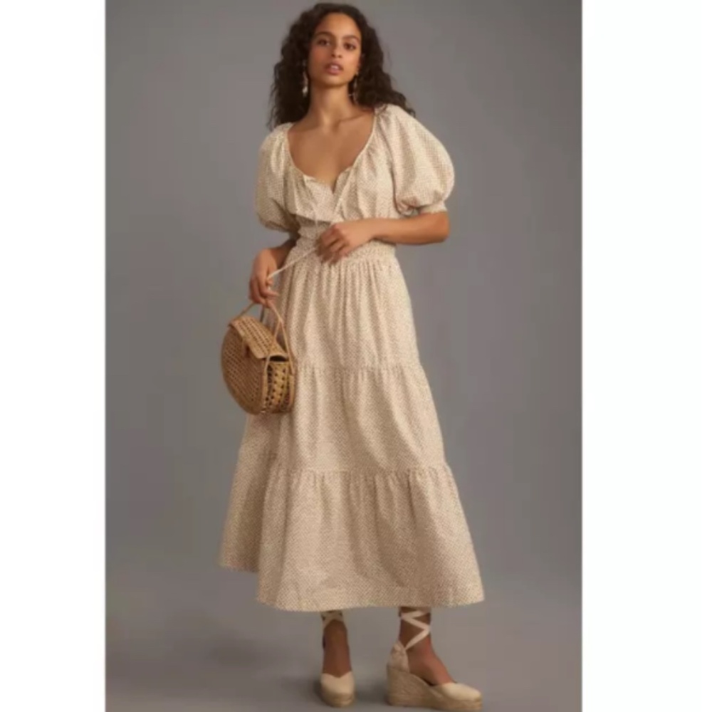 THE SOMERSET PUFF-SLEEVE MAXI DRESS NWOT